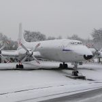 A snow covered Britannia at Cosford