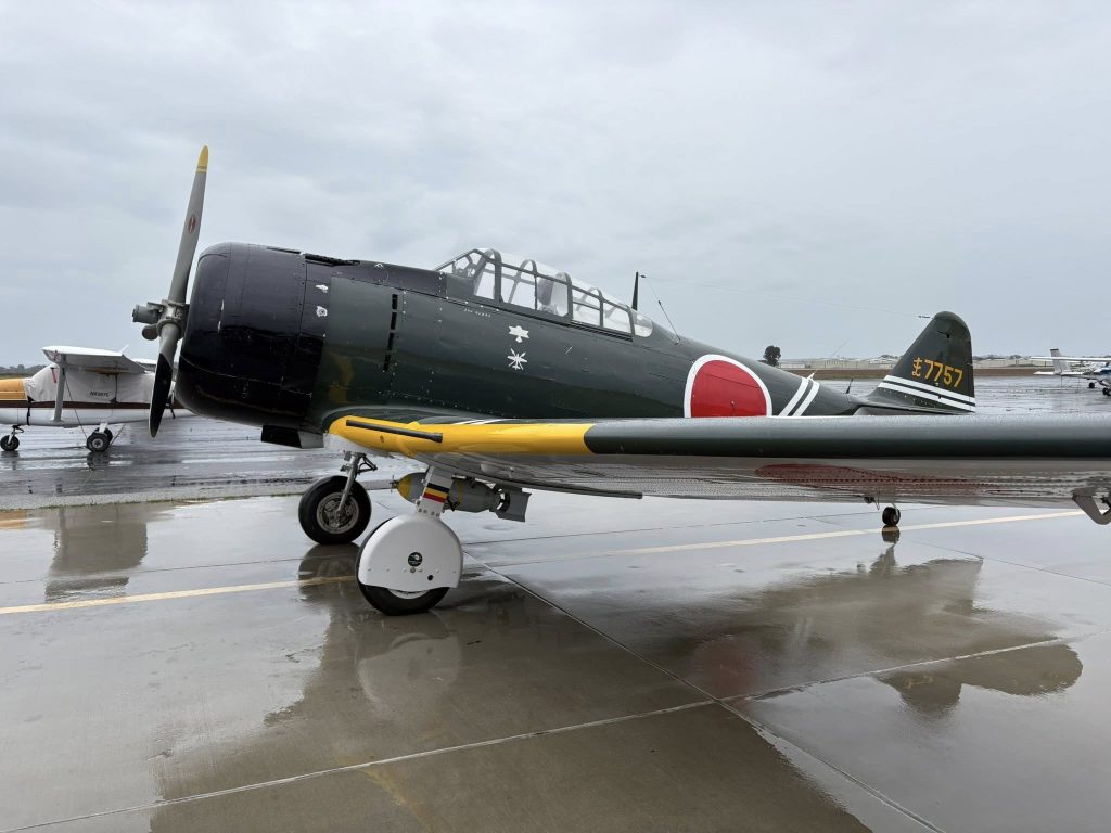 Capital Wing flying at Warbirds Over Wilmington, part of N.C. Azalea Fest, America250 version 12 A6M Zero replica