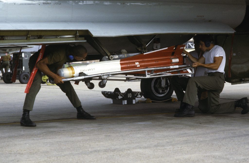 AIM 4 loaded on 49th FIS F 106 1985