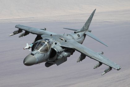 AV 8B Harrier BuNo 165002 in flight