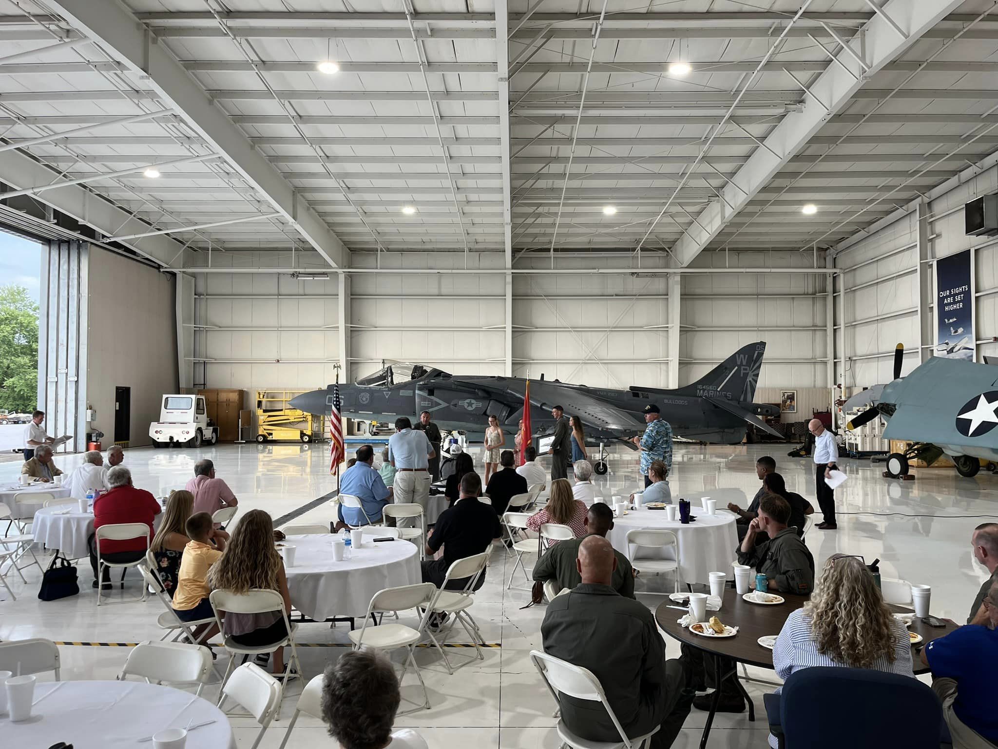 AV 8B Harrier II Arrives at The Hickory Aviation Museum 23