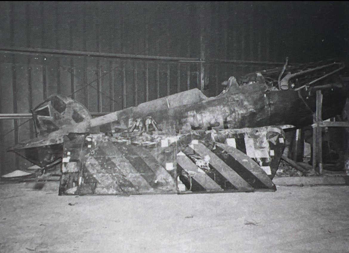 Albatros D.Va Stropp at Silver Hill before the start of restoration National Air and Space Museum