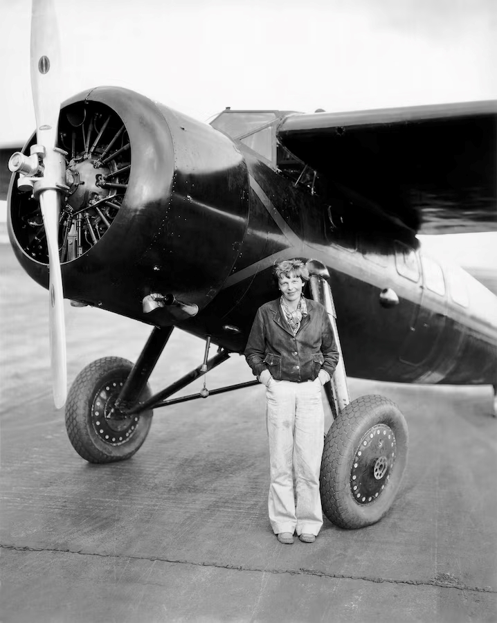 Amelia Earhart Begins Non Stop Transcontinental USA Flight