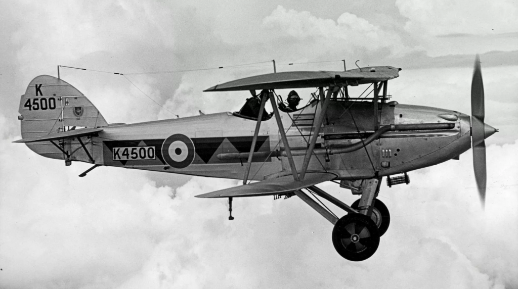 An air to air view of RAF Hawker Demon I K4500