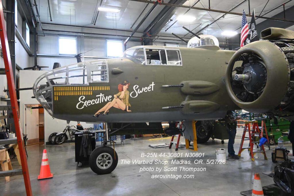 Aero Vintage Update: B-25 Executive Sweet Undergoing Major Structural Repairs in Oregon 10 Another view of B 25N 44 30801 but one that does not show the level of work underway