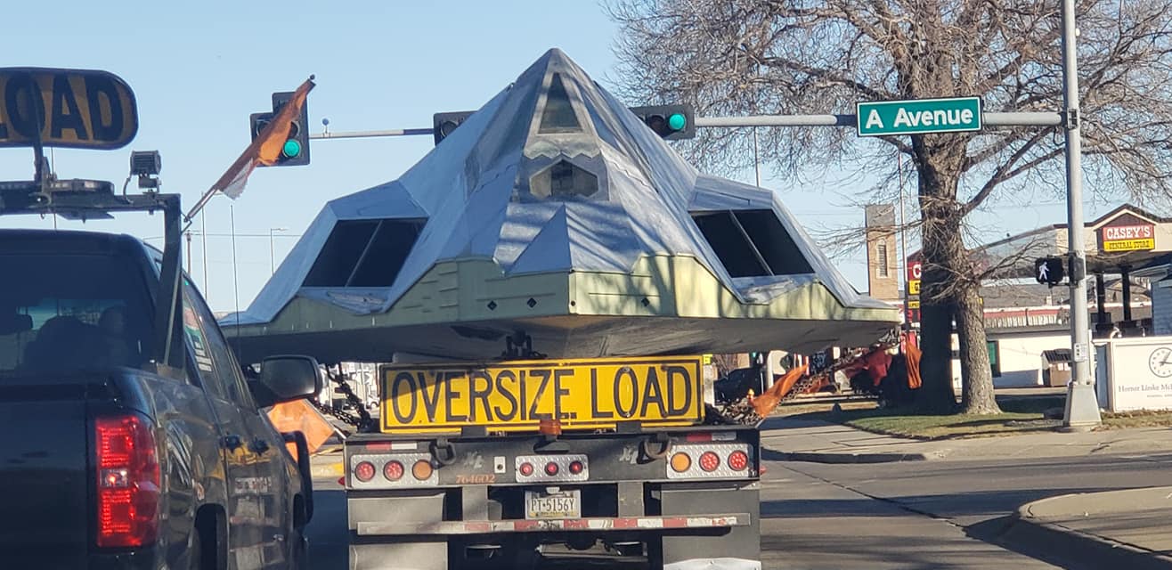 At a stop light fuselage