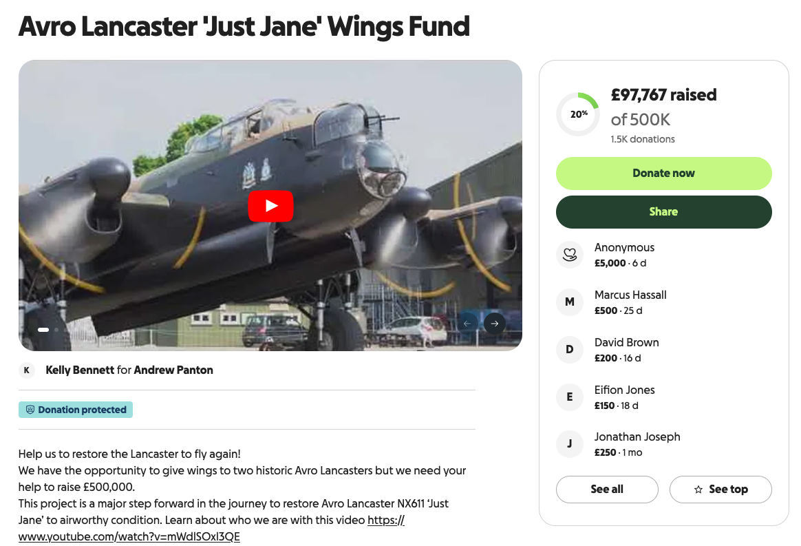 Avro Lancaster Just Jane Wings Fund 5
