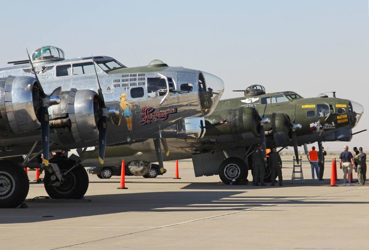 B 17 texas Raiders and B 17 Sentimental Journey