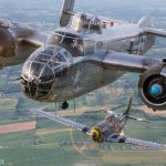 B 25 Miss Mitchell and P 51 Gunfighter by Jim Koepnick WM