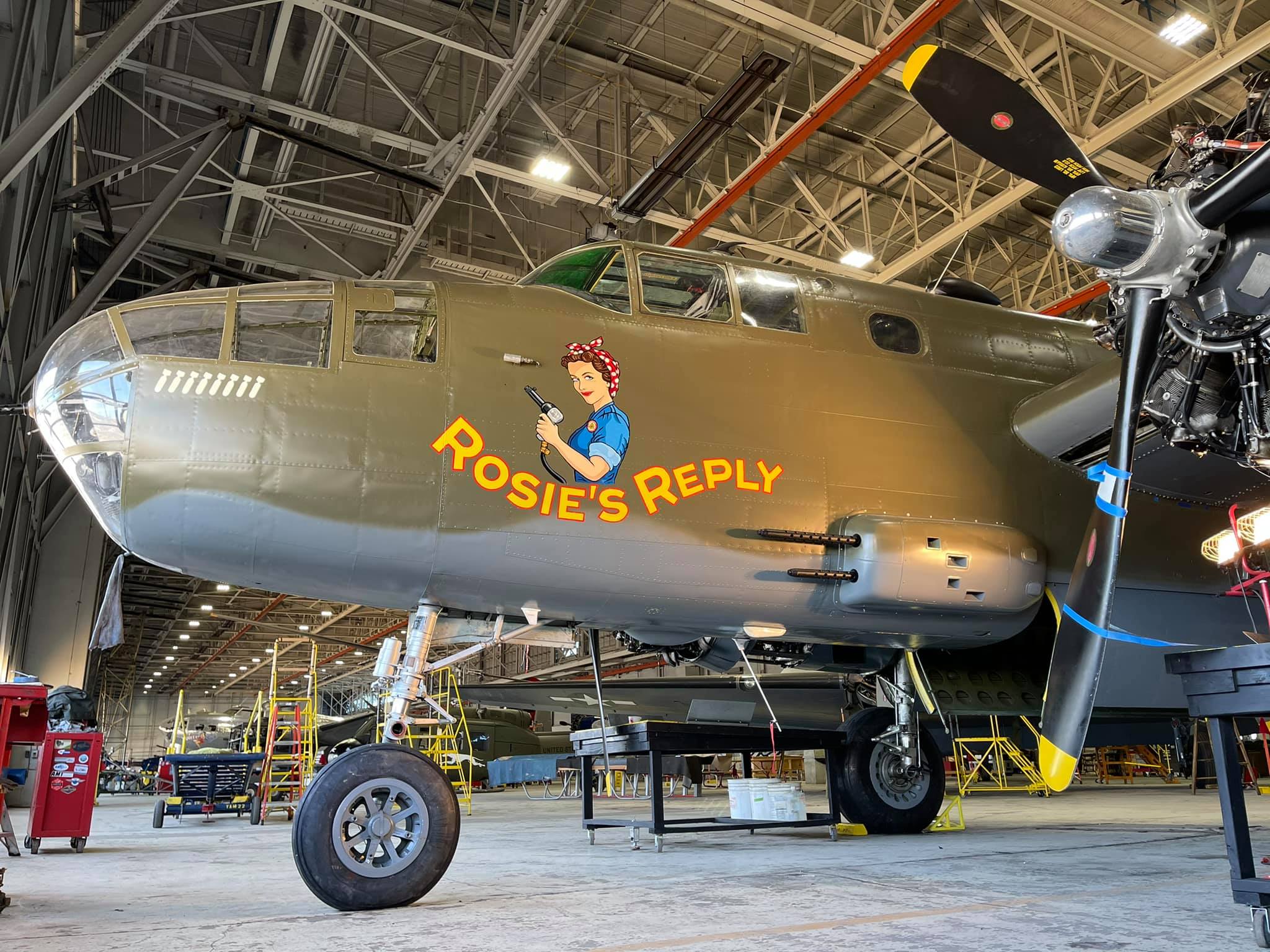 Yankee Air Museum's B-25 Becomes 'Rosie's Reply