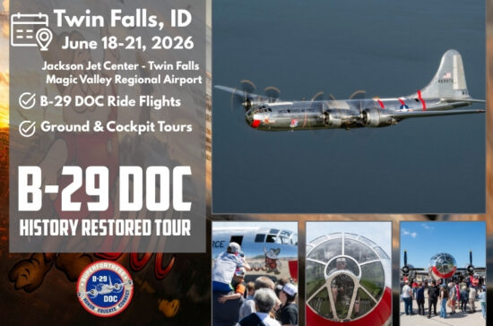 B-29 DOC History Restored Tour to Visit Twin Falls, Idaho 13 B 29 DOC History Restored Tour to Visit Twin Falls Idaho