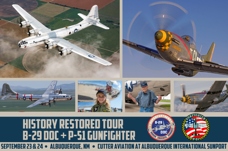B 29 DOC and P 51 Gunfighter Bring WWII Aviation History to Albuquerque Sept. 23 24