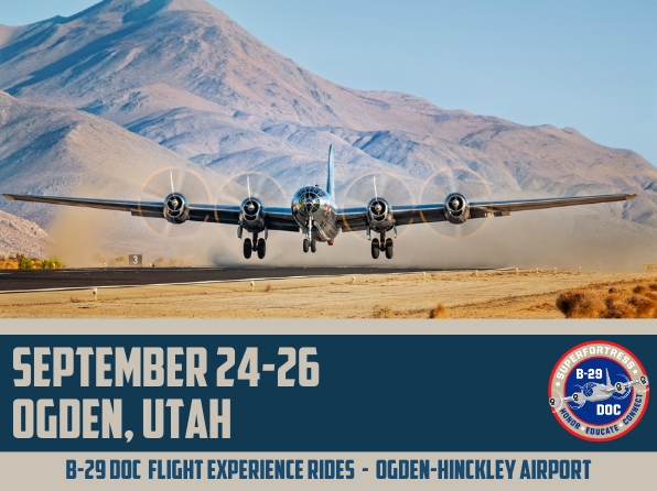 B 29 Doc History Restored Tour to Land in Ogden UT in September