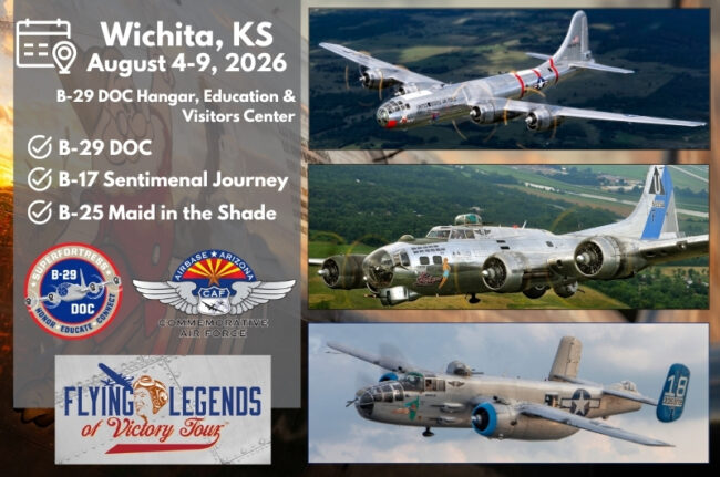 Three WWII Bombers Scheduled to Gather in Wichita This August 19 B 29 Doc Poster 1