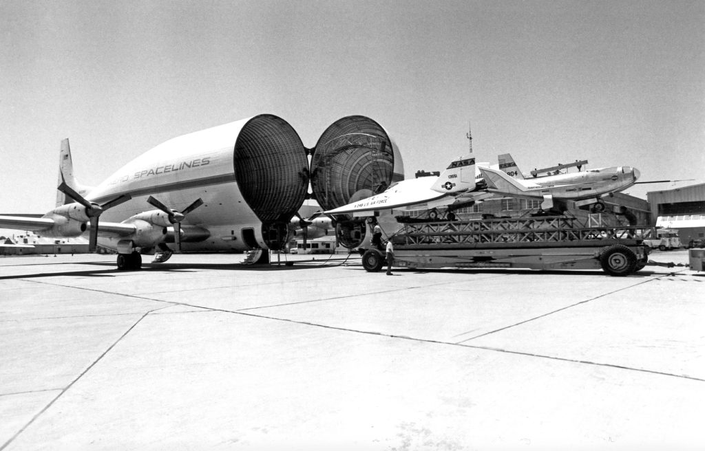 Flight Test Files: Northrop HL-10 - Solving the Aerodynamics of Reentry 17 B377SGT Super Guppy on Ramp Loading the X 24B and HL 10 Lifting Bodies DVIDS845948