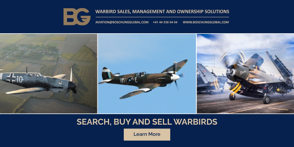 Rare Douglas AD-4 Skyraider Offered for Sale by Boschung Global 24 BG Banner 1000x500 Opt 3