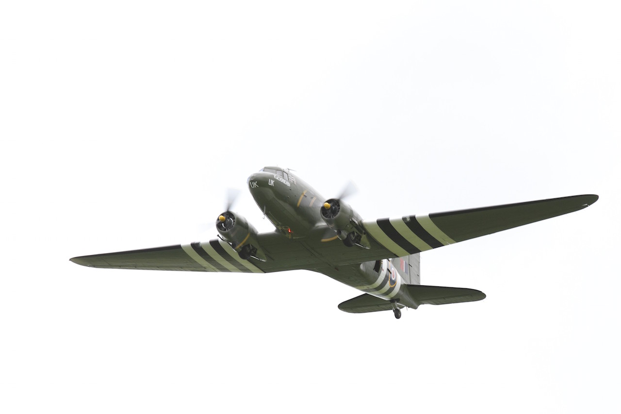 The C-47 of  Battle of Britain Memorial Flight ( ('©Trustees of the Royal Air Force Museum’)