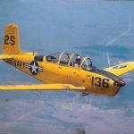 Beech T 34B in flight c1950s