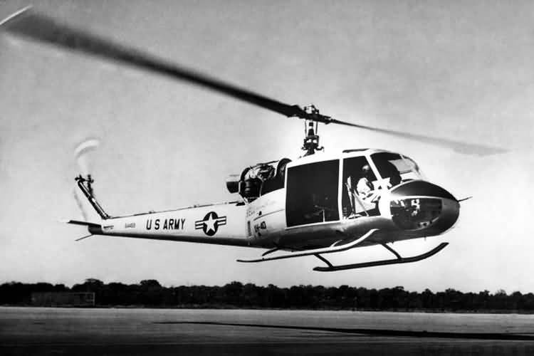 Bell XH 40 first flight. U.S. Army