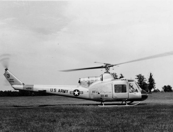 Bell XH-40, a prototype of Bell UH-1. ( Image credit via Wikipedia Public Domain, U.S. Army Photograph)