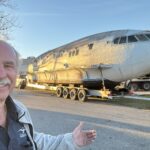 Boeing 307 N19904Cosmic Muffin on trailer with Kermit Weeks