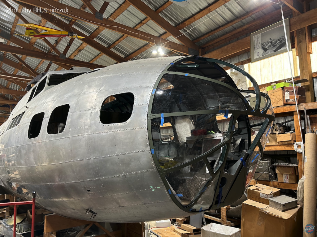 B-17E Desert Rat Restoration Update: Structural Milestones and New Challenges 21 Boeing B 17E Desert Rat Nose plexiglass