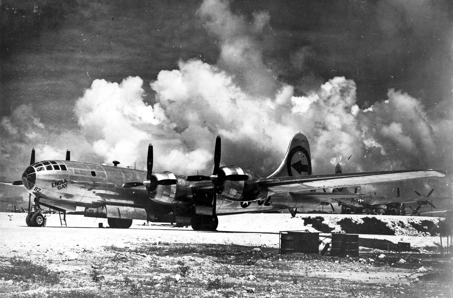 Boeing B 29 Enola Gay on Tinian in the Marianas Islands. U.S. Air Force photo