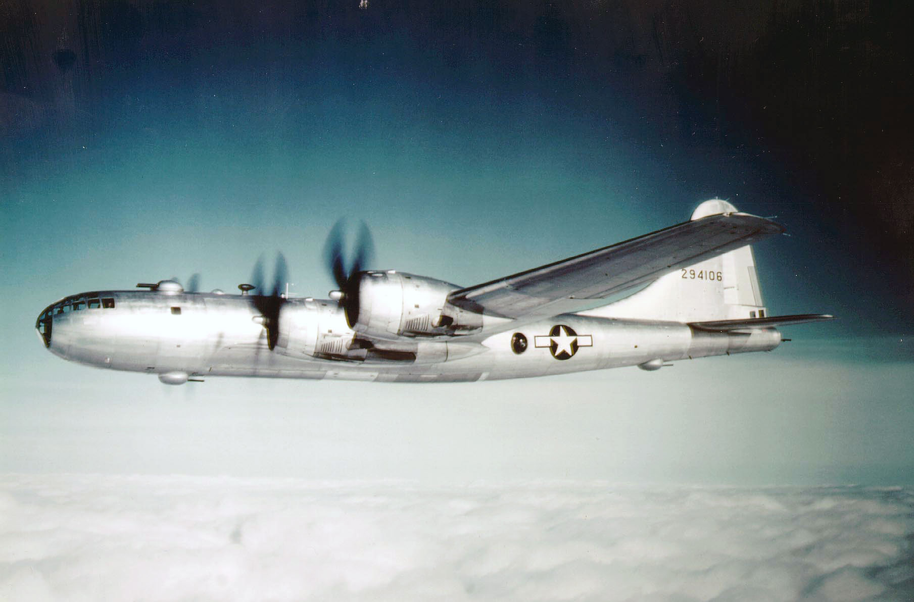 Boeing B 29A 30 BN Superfortress 42 94106 on a long range mission in late 1945