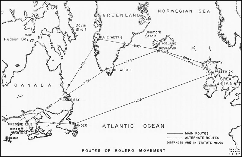 Saved from the Ice: The Story of the Rescue and Restoration of the B-17E "My Gal Sal" 12 Bolero route