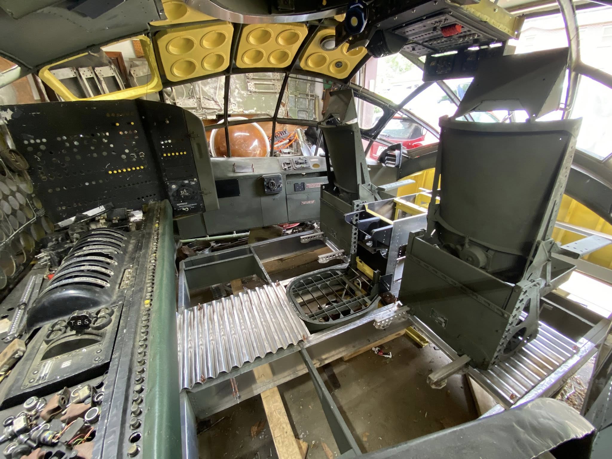 Building the last B 36 Flight Deck