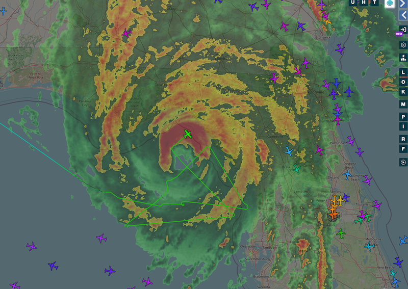 C 130J tracking Helene