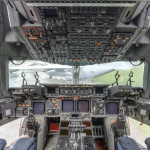 C 17 cockpit by National Museum of the U.S. Air Force.