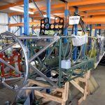 CAC Boomerang CA13 A46 128 fuselage in workshop undergoing reassembly