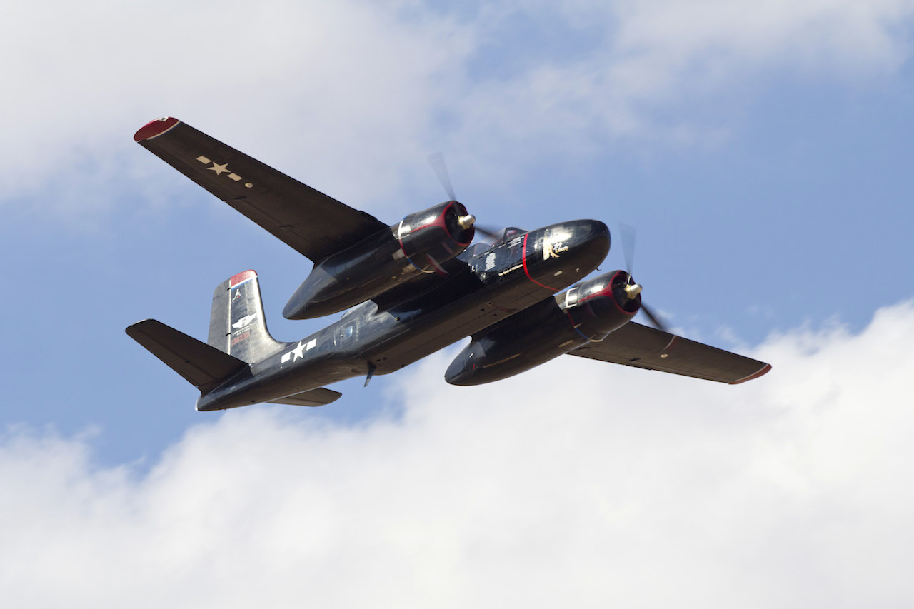The A-26 flying at last year CAF AIRSHO. ( Photo by Kevin Hong)