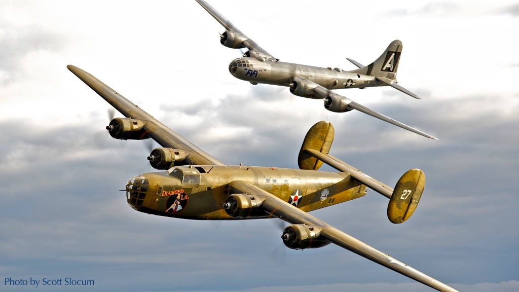 CAF AirPower History Tour B 29 FIFI and B 24 Diamond Lil