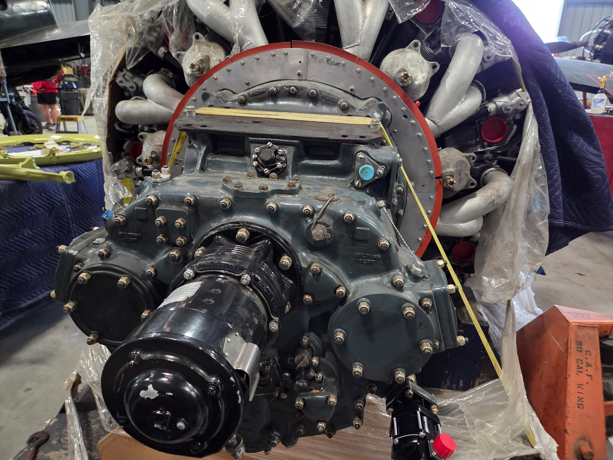 CAF SoCal’s F8F-2 Bearcat Restoration Moves Forward 18 CAF Socal Wing Grumman F8F 2 Bearcat BuNo. 122674 Restoration engine