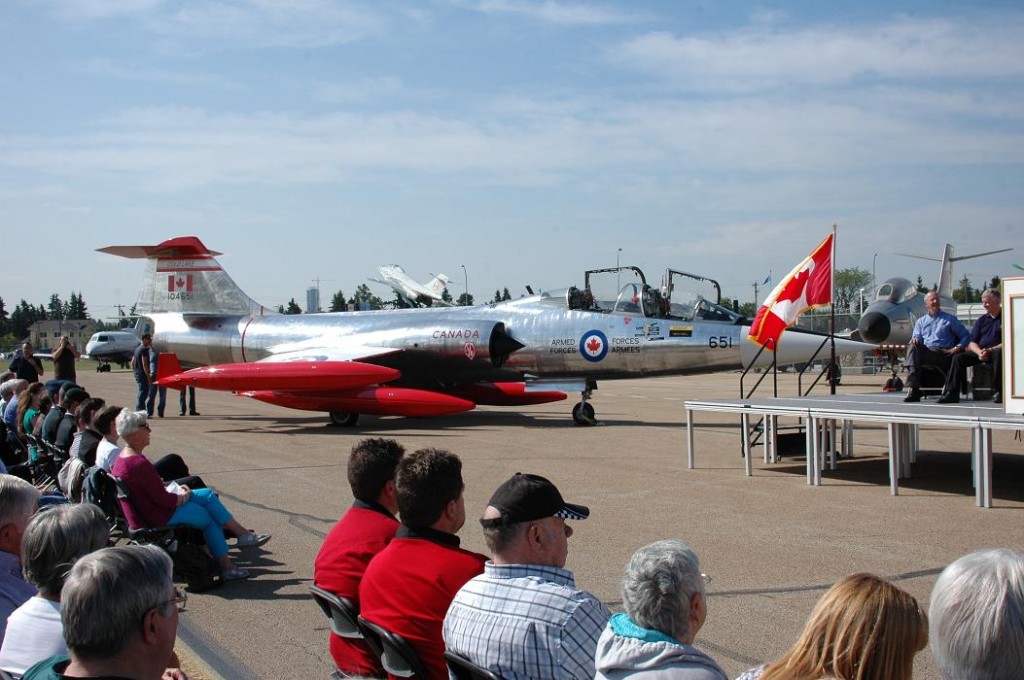 CF 104 Starfighter Alberta Aviation Museum Unveiling