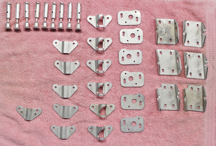 Cadmium plated cowling latch components. (photo via Tom Reilly)