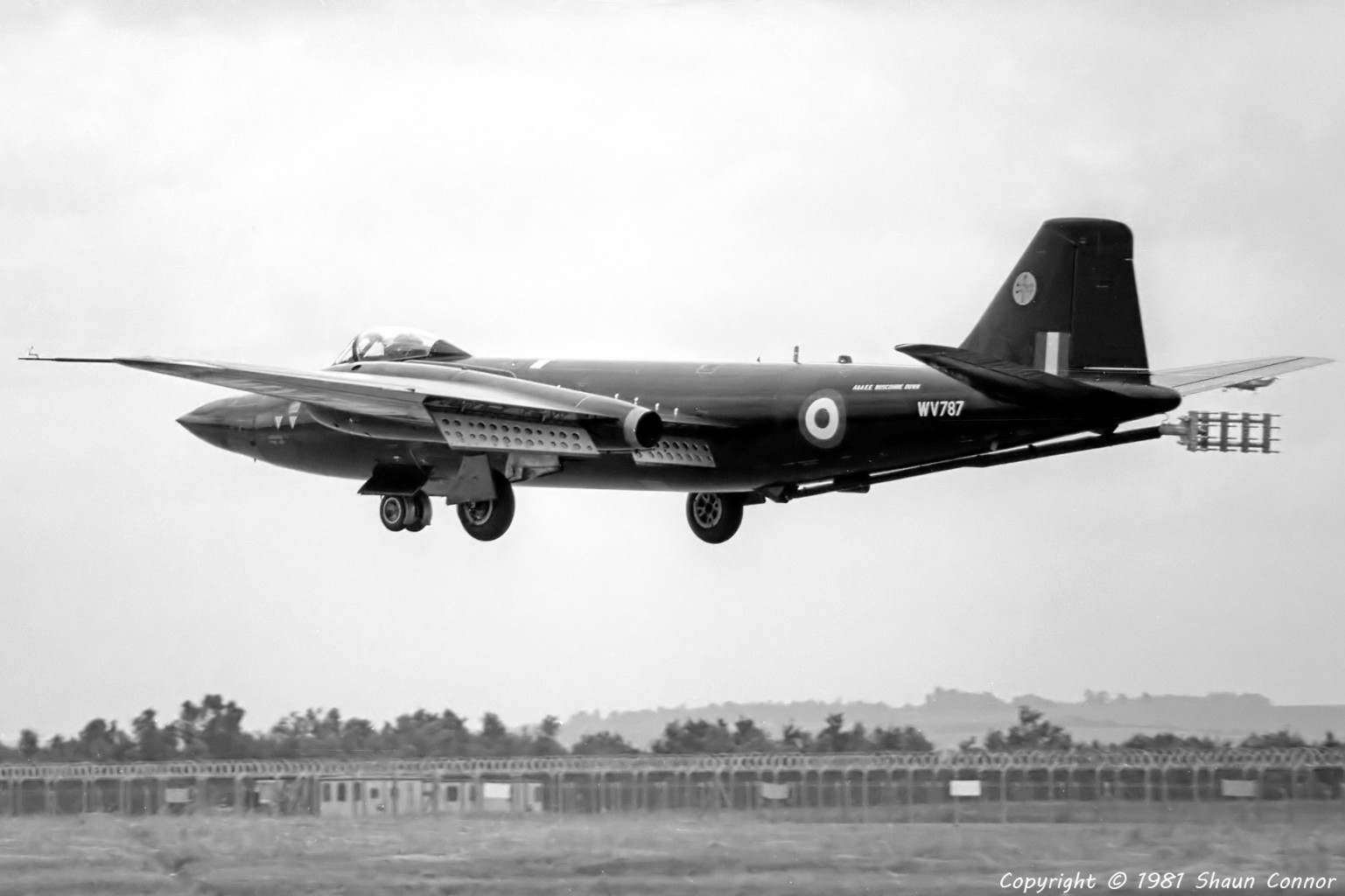 Newark Air Museum Winter Conservation Work Advances on Canberra WV787 and Other Key Aircraft 16 Canberra B.2mod WV787 at Greenham Common 26th June 1981 Shaun Connor