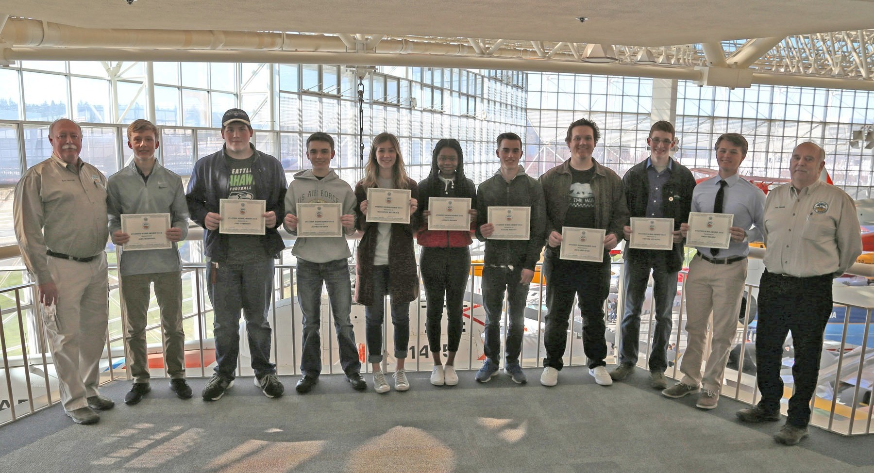 Cascade Warbirds scholarship winners 2018