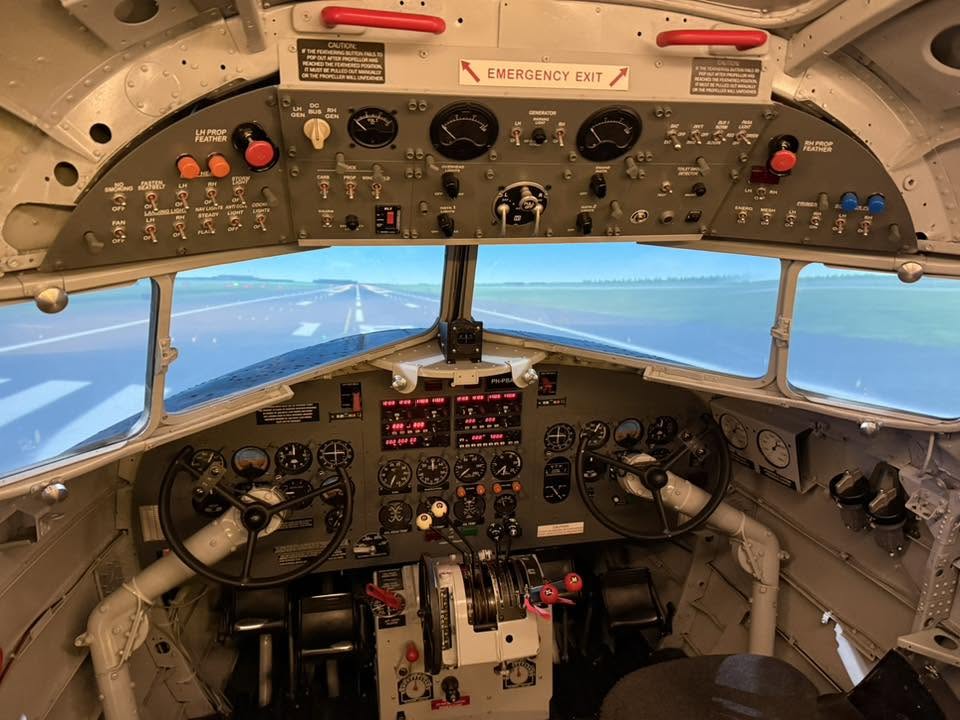World’s Only Certified DC-3 Flight Simulator Finds New Home in California 12 Certified DC 3 Flight Simulator Cockpit