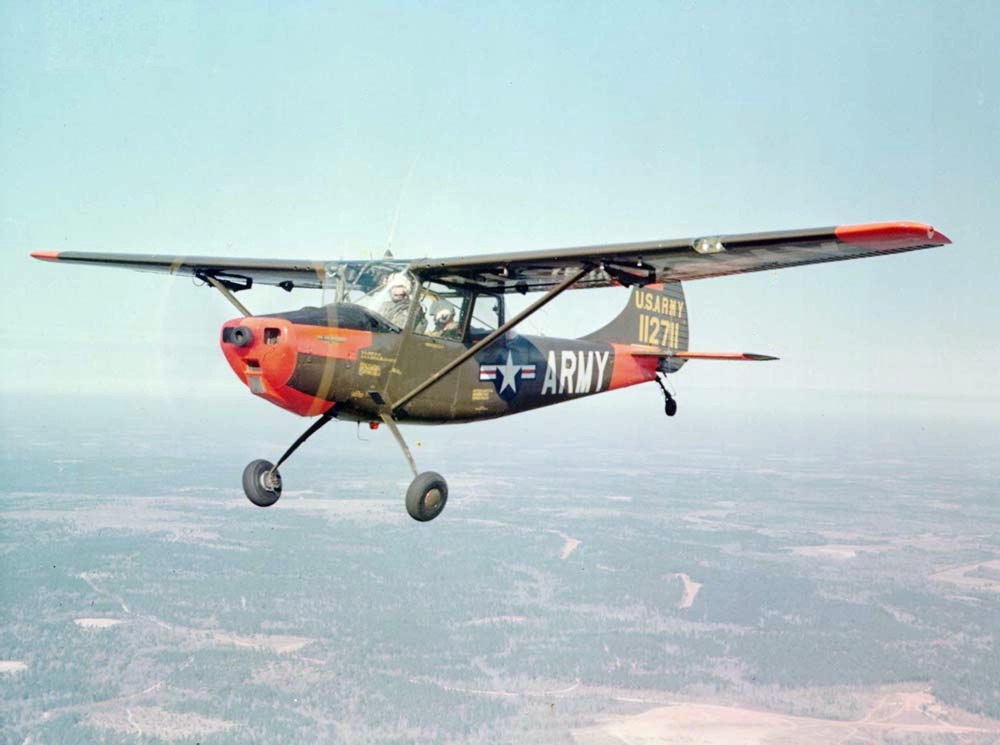 Grounded Dreams: Cessna 308 - The Abandoned Military Heavy Hauler 12 Cessna O 1A Bird Dog US Army in flight 1