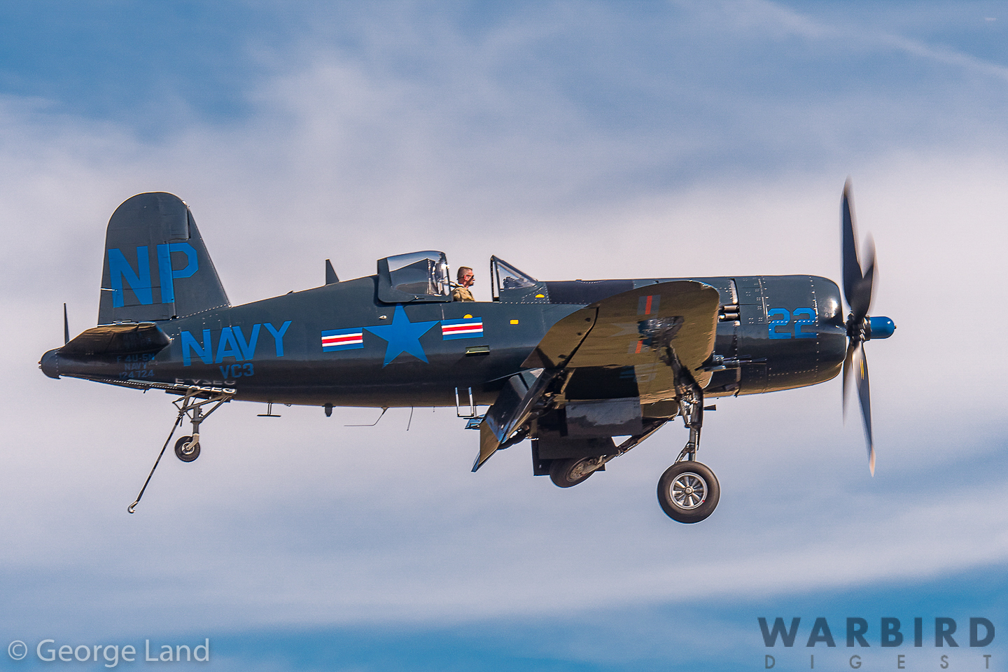 Chance Vought Sikorsky Corsair F4U 5NL F AZEG Bu.124724 22NP Navy VC3 Pilot Edmond Salis D05 3423