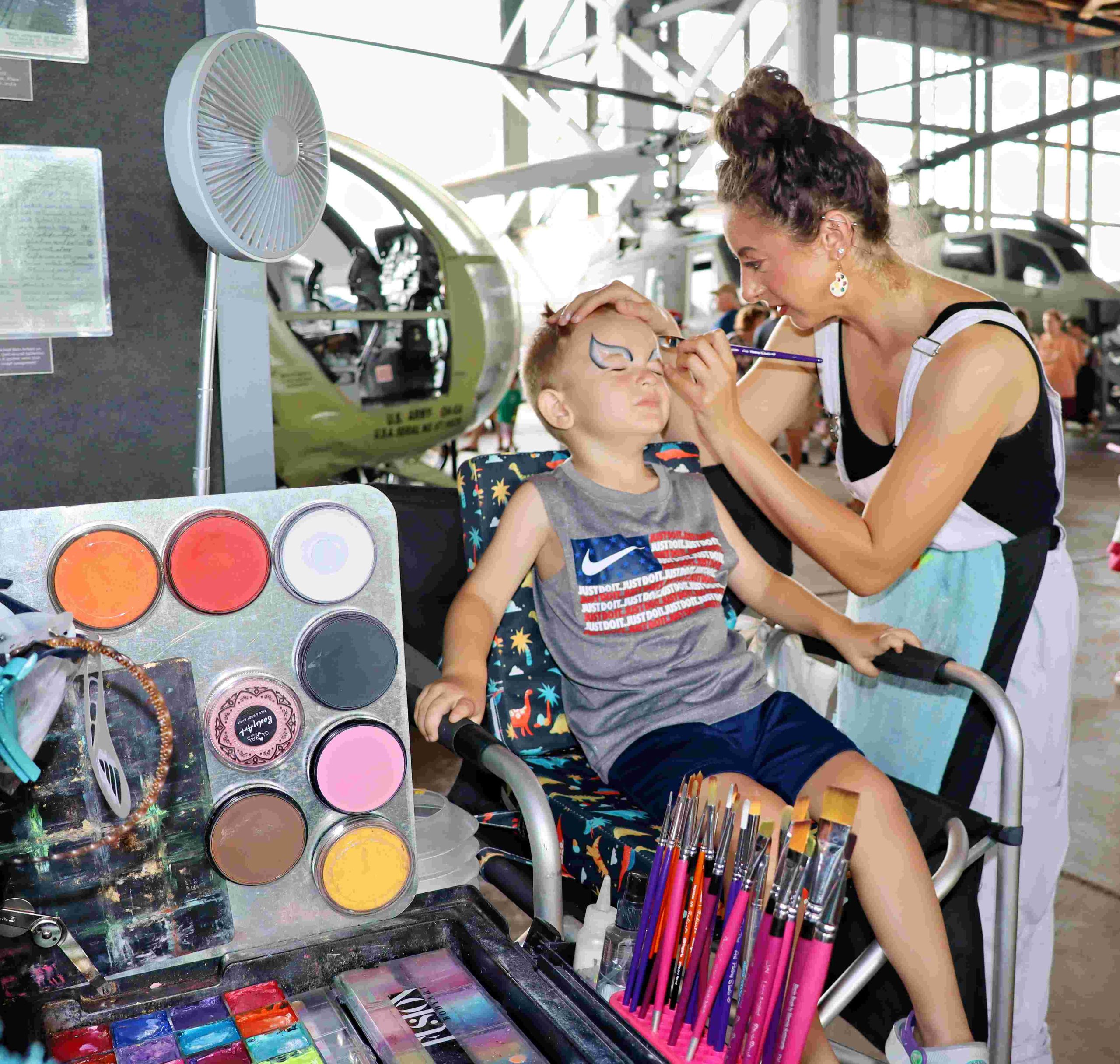 NAS Wildwood Aviation Museum to Host Wings & Things Festival on June 27 13 Child has Face Painted during Wings Things scaled
