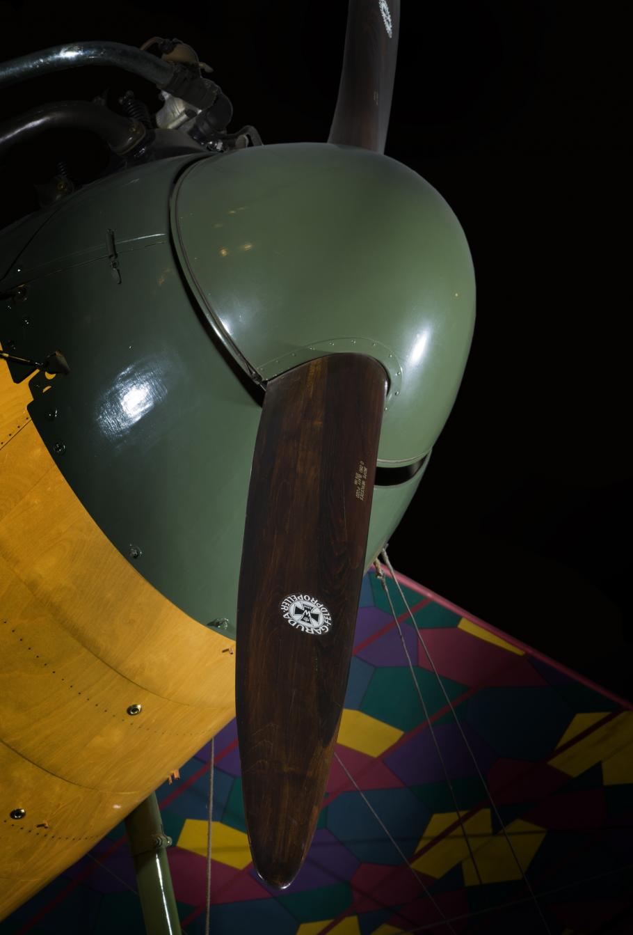 Close up of the Albatros nose and propeller Smithsonian Photo by Mark Avino