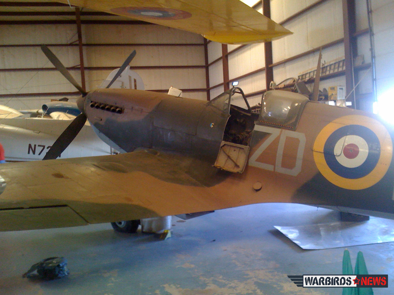 One of the Spitfires Connie Edwards acquired as part of his role in making the film "Battle of Britain". (photo from a friend of the Edwards family)