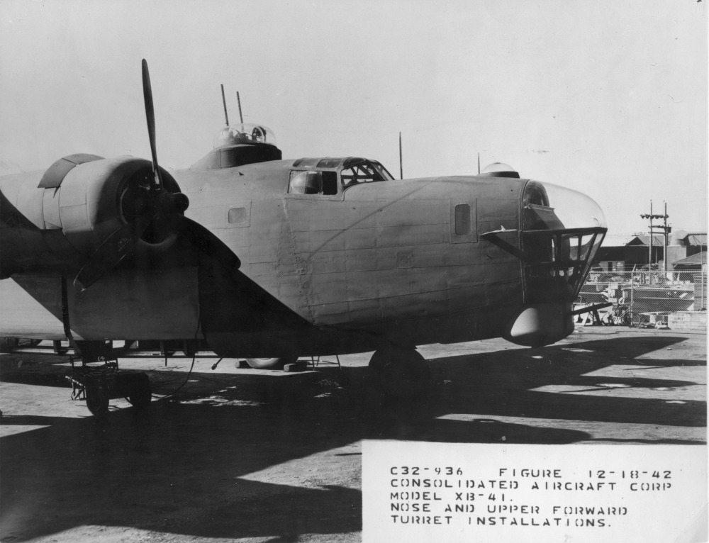Grounded Dreams: XB-41 Liberator - The Flying Fortress of 14 Guns 17 Consolidated XB 41 nose and forward turrets