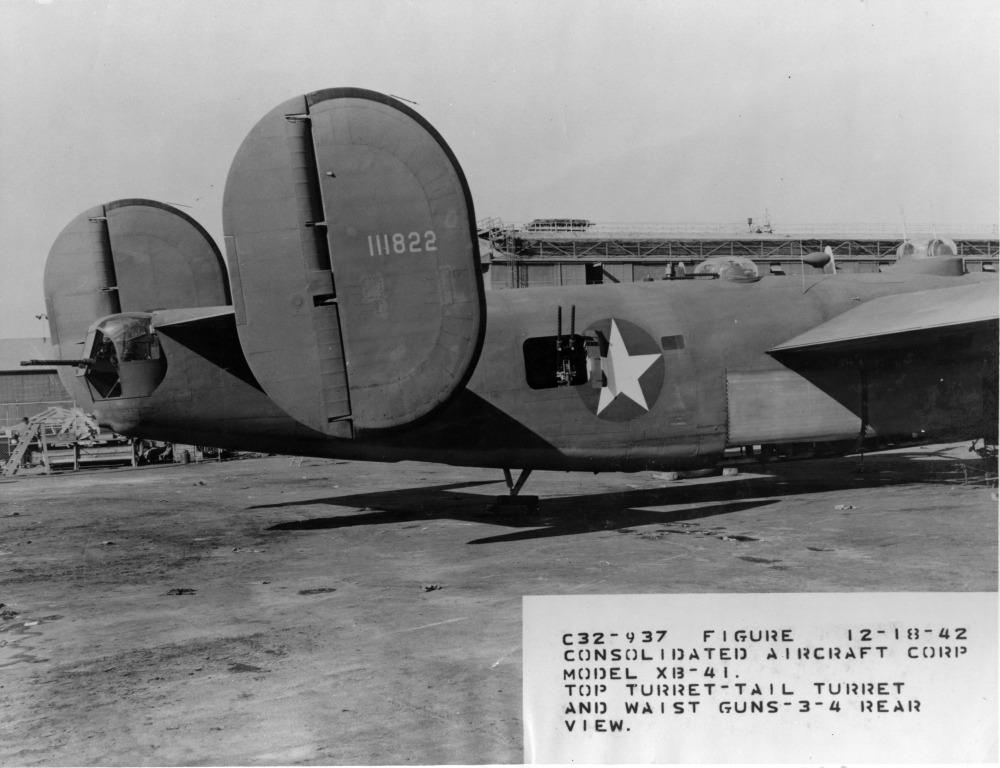 Grounded Dreams: XB-41 Liberator - The Flying Fortress of 14 Guns 18 Consolidated XB 41 tail