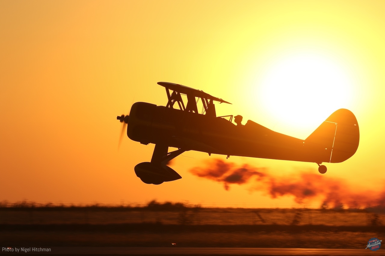Curtiss Wright B14R sunset