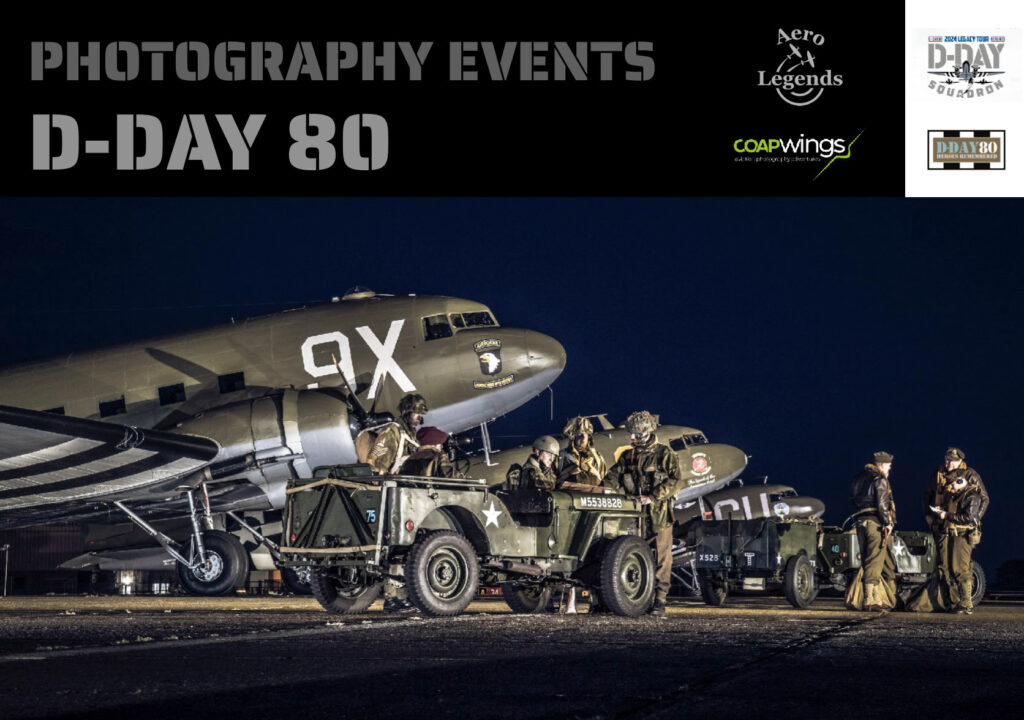 In 2019 Steve Comber coordinated this fantastic photoshoot with reenactors and the airpanes of the D-Day Squadron 